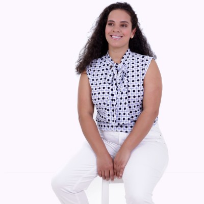 Regata Margaridas Laçarote Plus Size