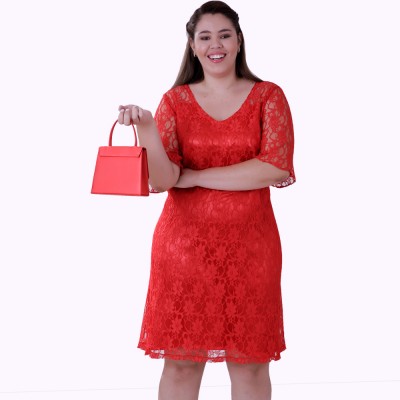 Vestido De Renda L’Amour Plus Size