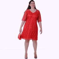 Vestido De Renda L’Amour Plus Size