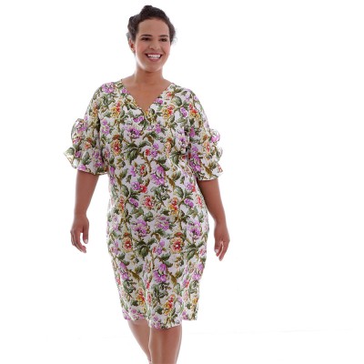 Vestido Gaia Estampado Plus Size