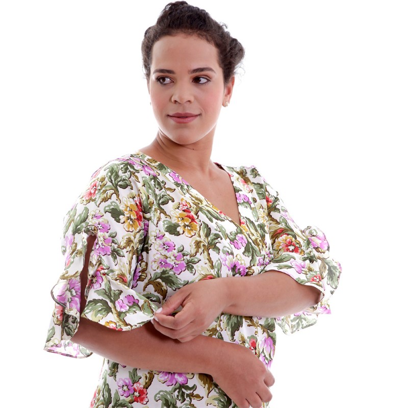 Vestido Gaia Estampado Plus Size