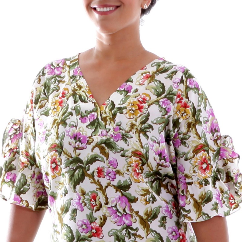 Vestido Gaia Estampado Plus Size