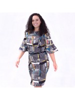 Vestido Geométrico Glória Plus Size