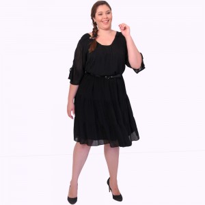 Vestido Preto Vashti Plus Size