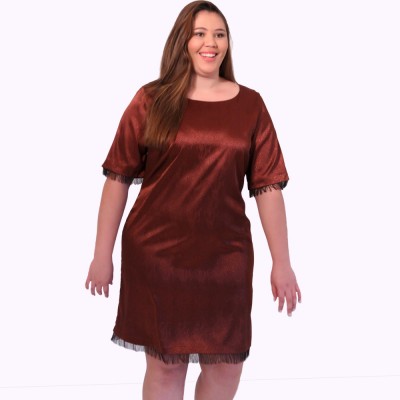 Vestido Ravena Cetim Plus Size