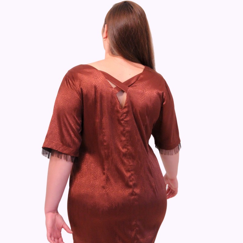 Vestido Ravena Cetim Plus Size
