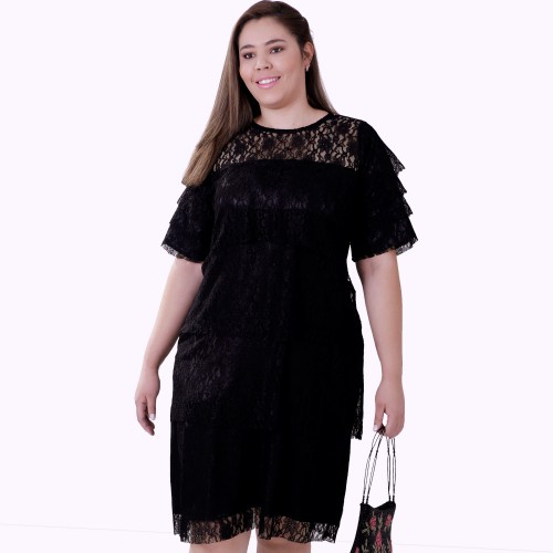 Vestido Renda Divine Plus Size