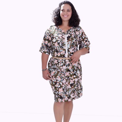 Vestido Sissy Estampado Plus Size