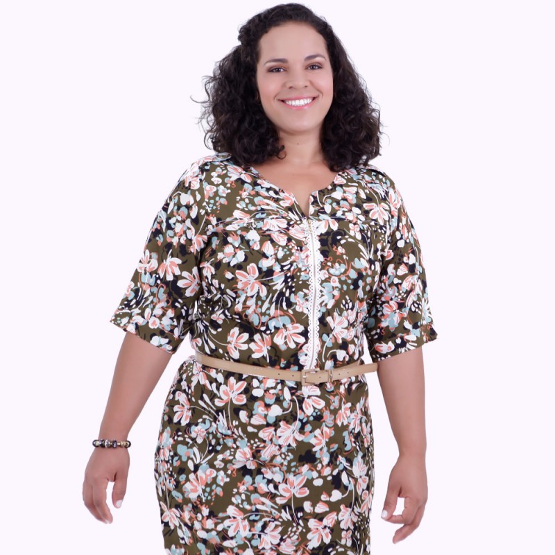 Vestido Sissy Estampado Plus Size
